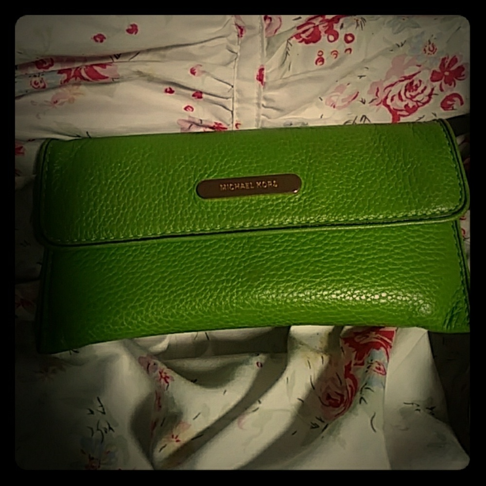 Michael Kors green wallet